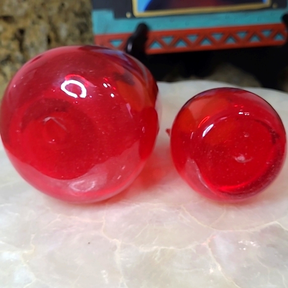 Blenko Red Ruby Teardrop Set - Picture 5 of 5